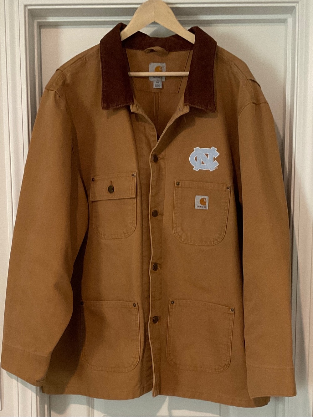 Carhartt Brown Canvas Work Jacket with UNC Logo - 2XL